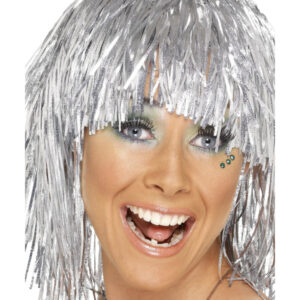 Cyber Tinsel Wig, Silver