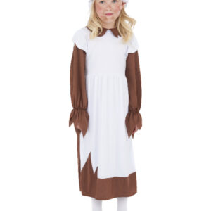Poor Victorian Costume, Brown & White