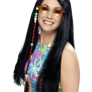 Hippy Party Wig, Black