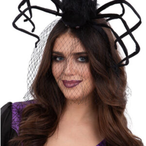 Adults Black Spider Headband