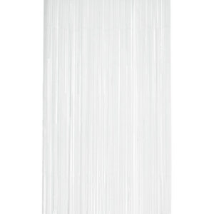 Matt Fringe Curtain Backdrop, White