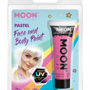 Moon Glow Pastel Neon UV Face Paint, Pastel Pink